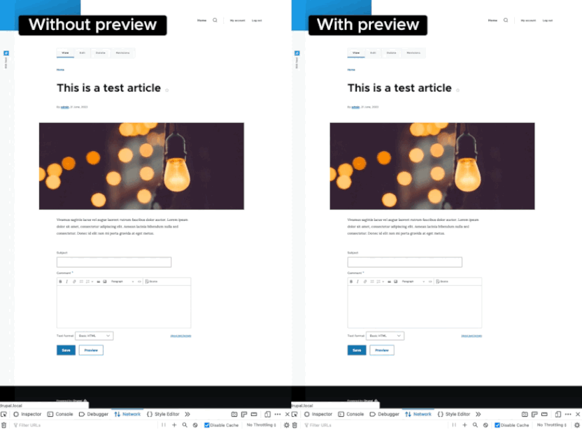 Performance optimization in the BigPipe module in Drupal 10.1