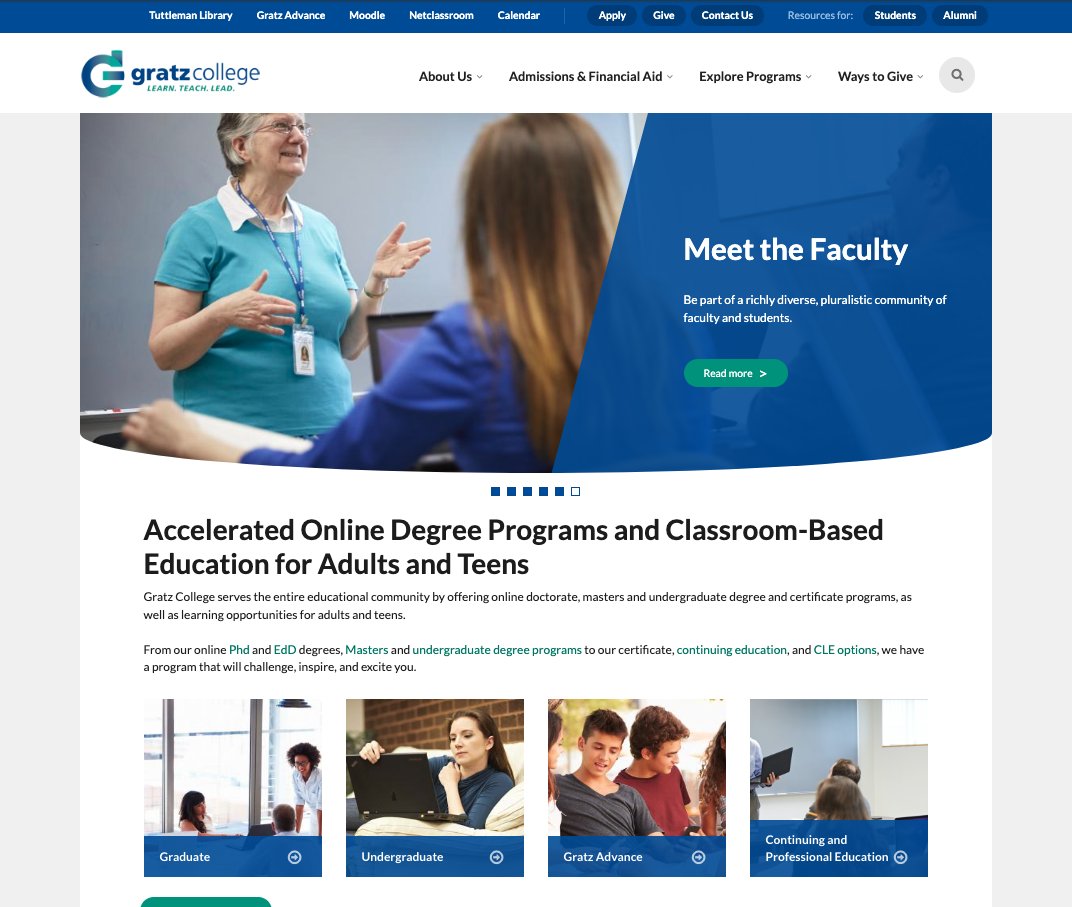 <span>Gratz College</span>
 Case Study Image