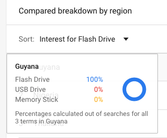 Guyana prefers the term flash drive