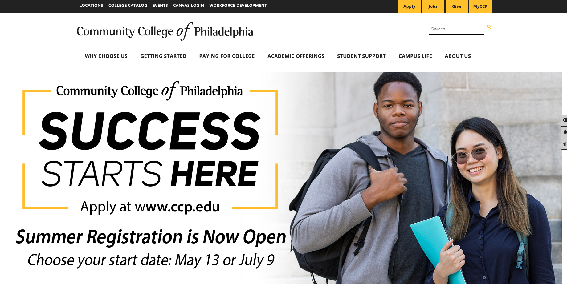 Community College of Philadelphia homepage