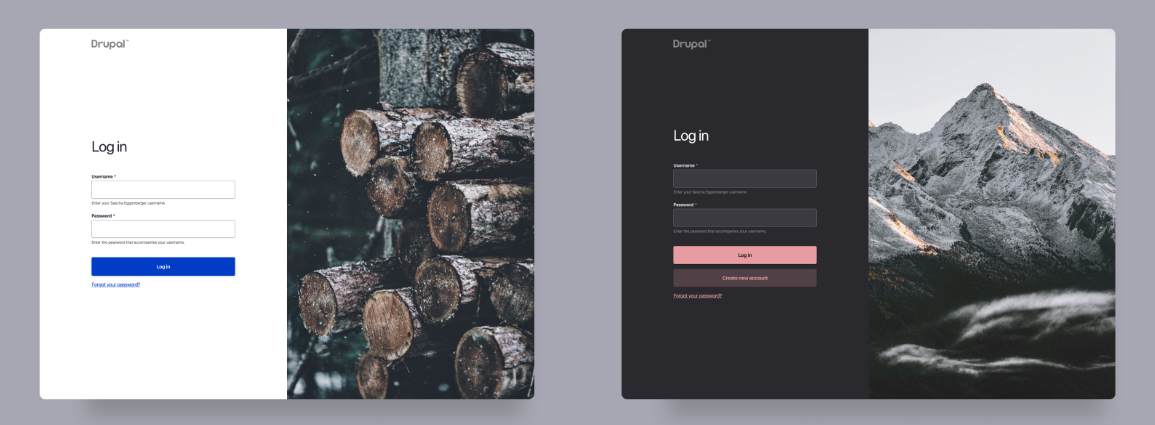 Adding a customized login screen via the Gin Login module.