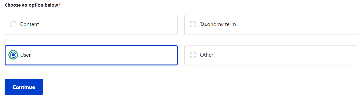 Adding an “Instructor” field, step 2: choosing “User” as the entity type for reference.