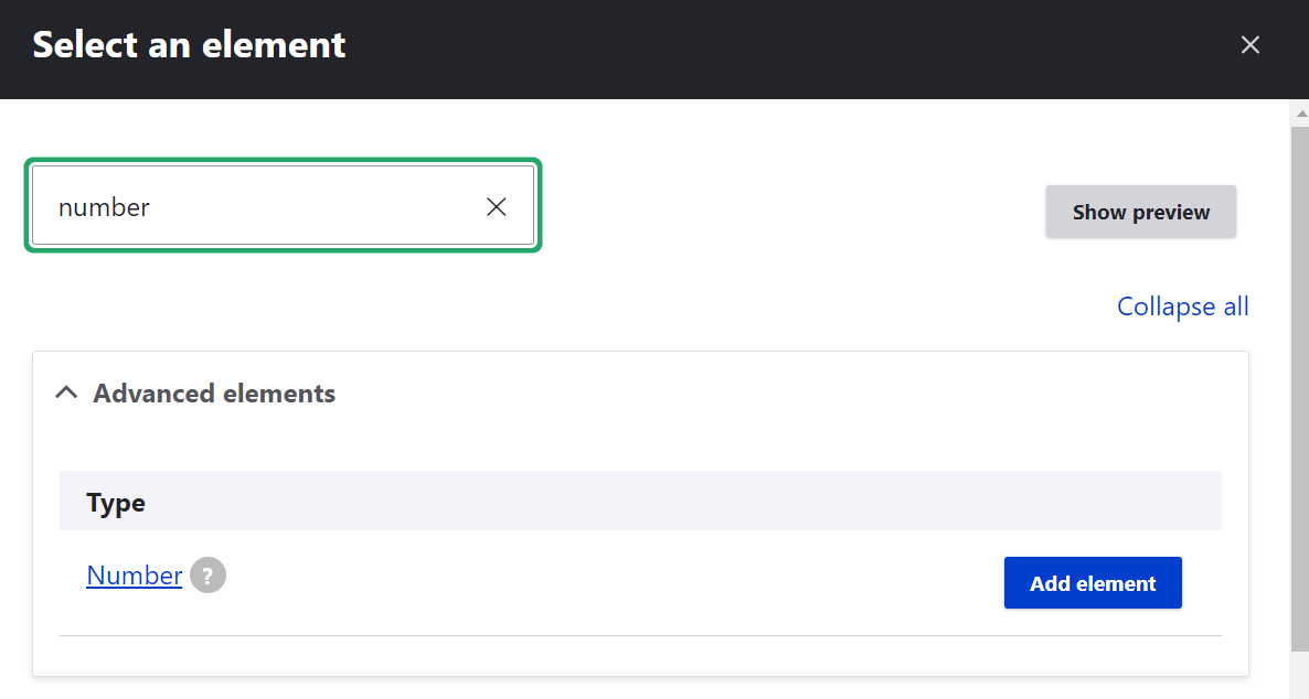 Adding a number element to a webform in Drupal.