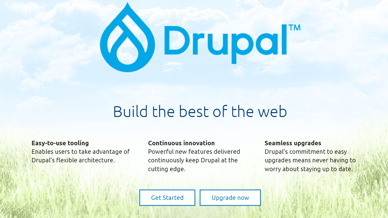 The “Build the best of the web” section on Drupal 11’s official page