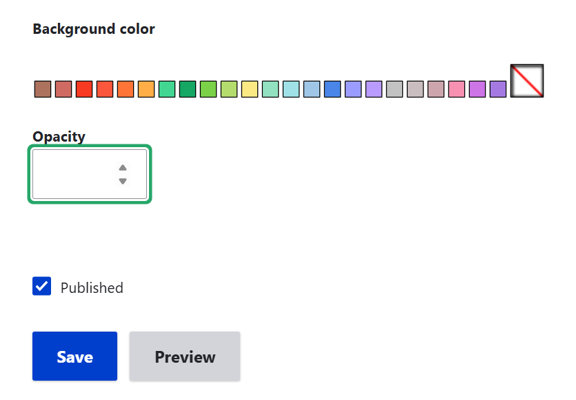 colour and opacity selection with the colour Field module in Drupal