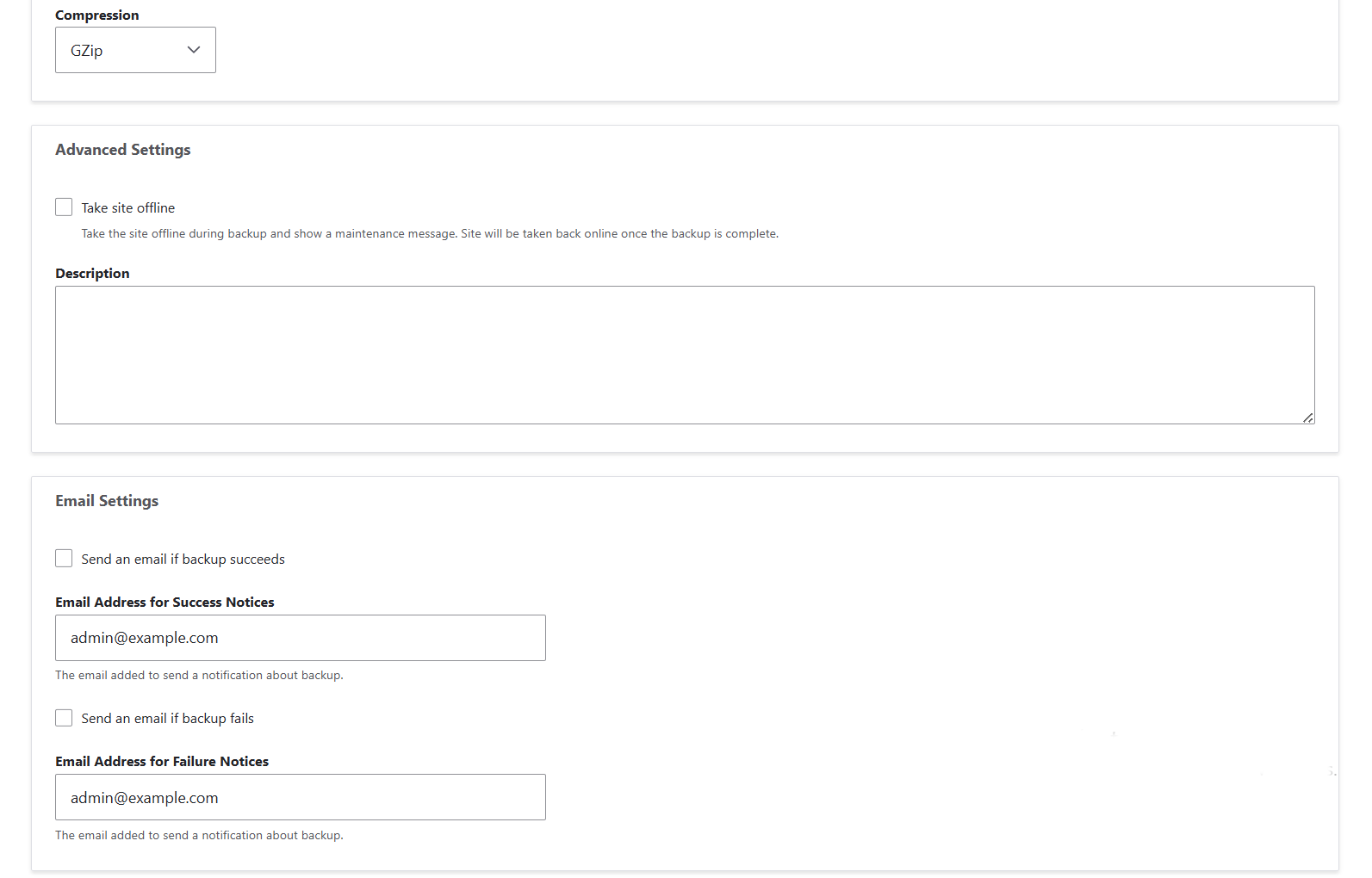 Configuring an advanced backup with the Backup and Migrate module in Drupal, part 2