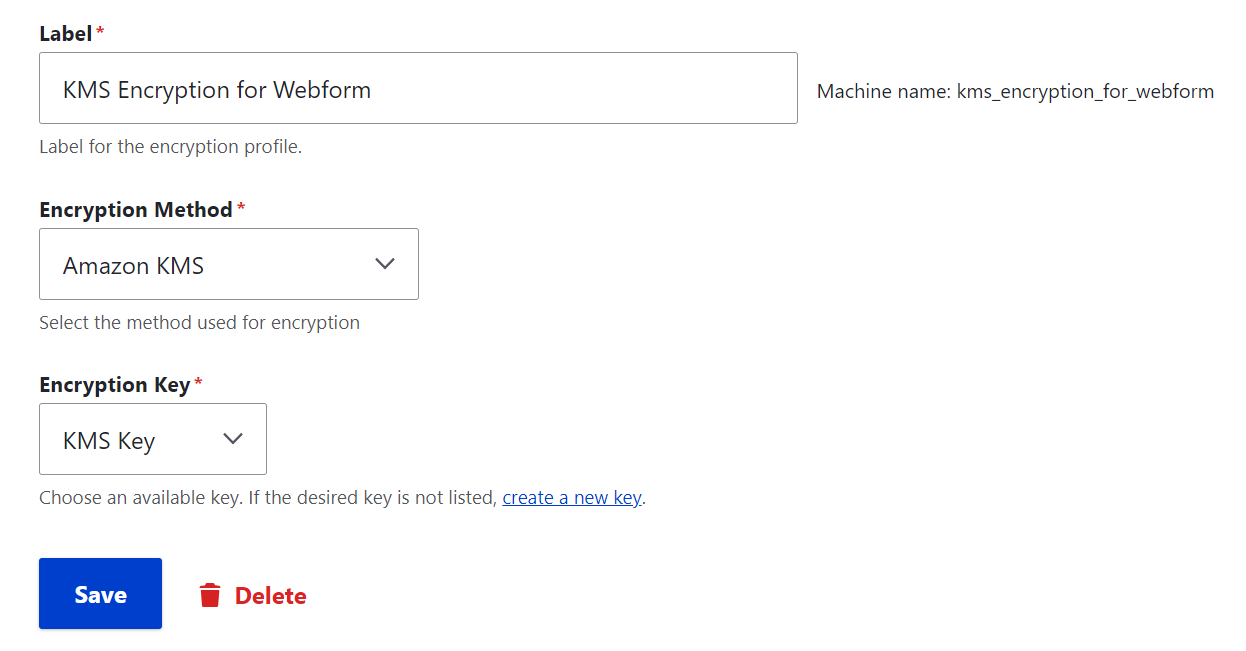 Creating an encryption profile in Drupal