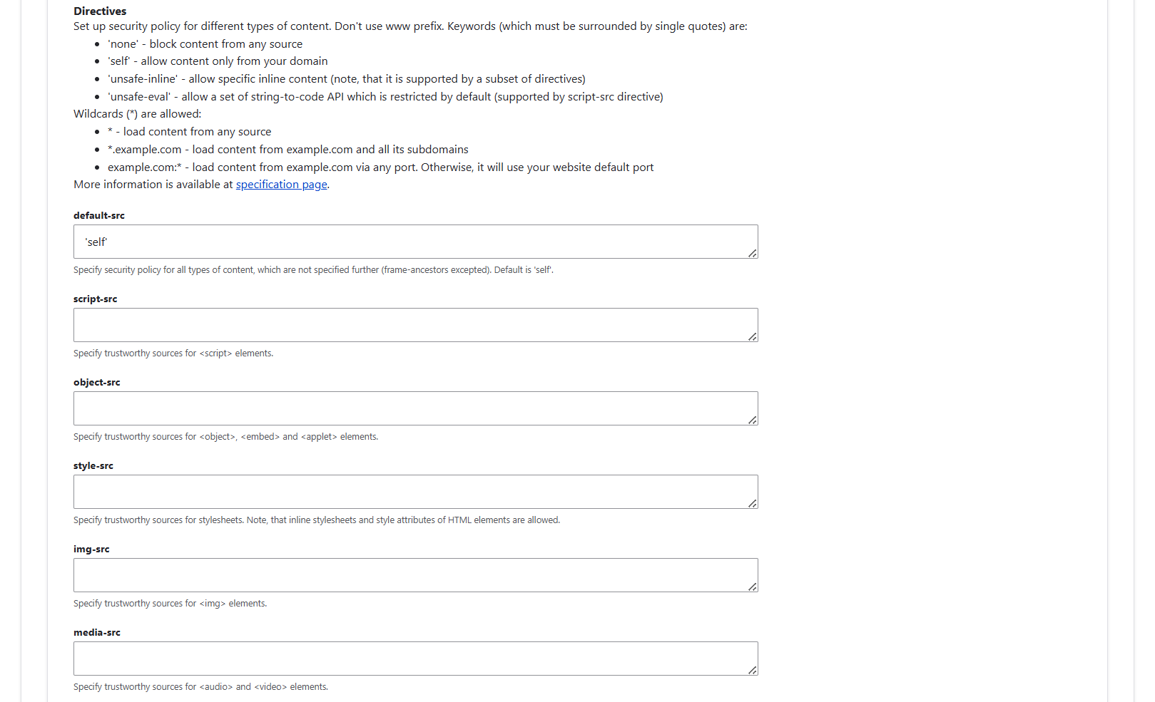 Cross-site scripting protection settings in Drupal’s SecKit: #1 of configuring CSP directives for browsers