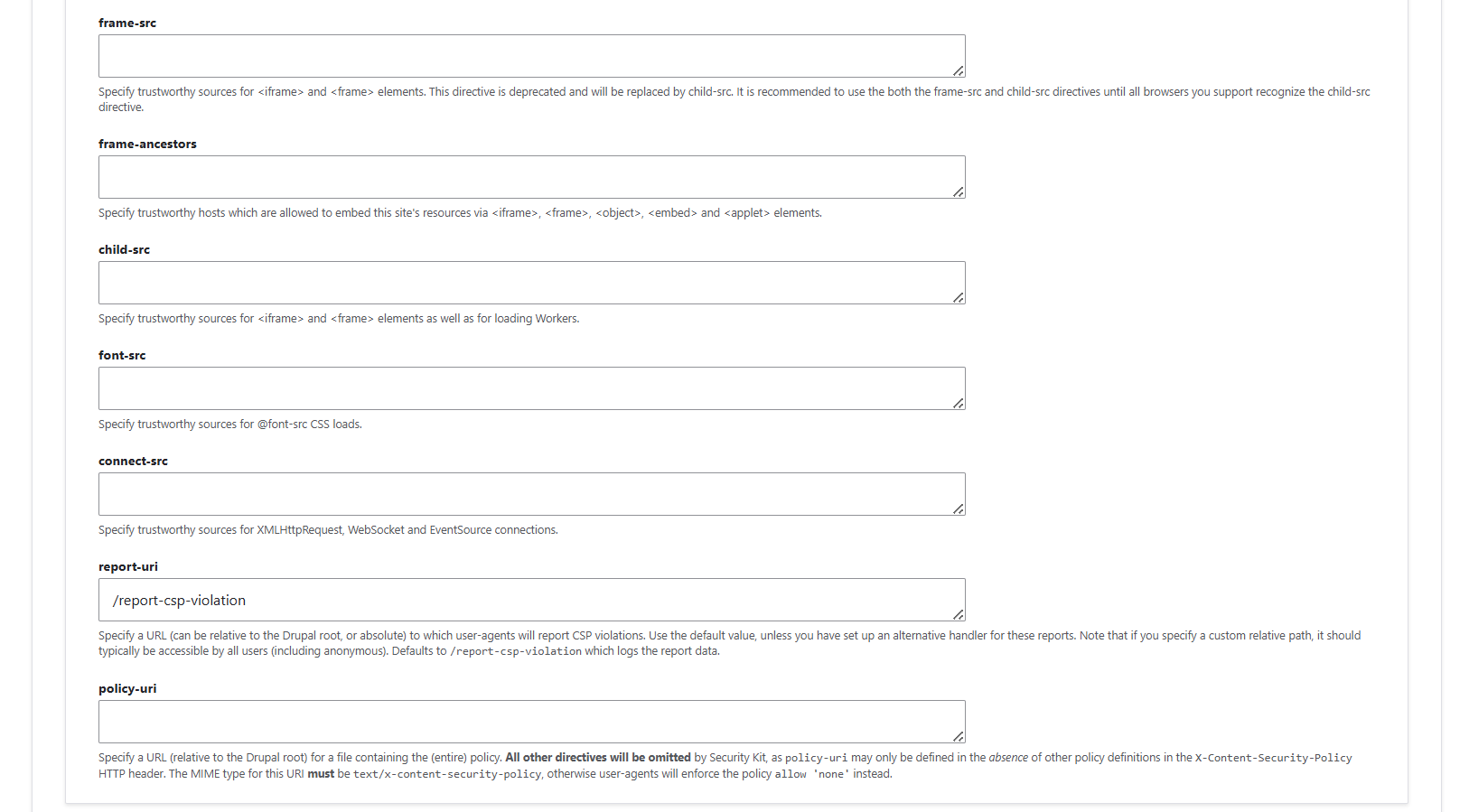 Cross-site scripting protection settings in Drupal’s SecKit: #2 of configuring CSP directives for browsers