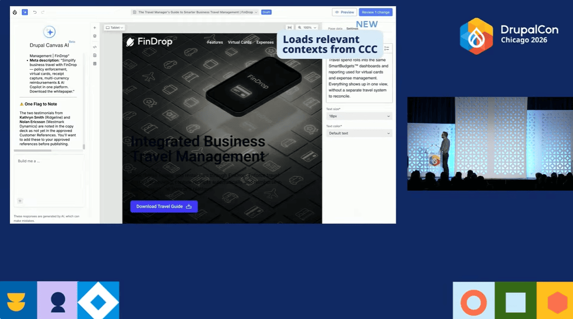 Drupal AI loads relevant contexts from Context Control Center