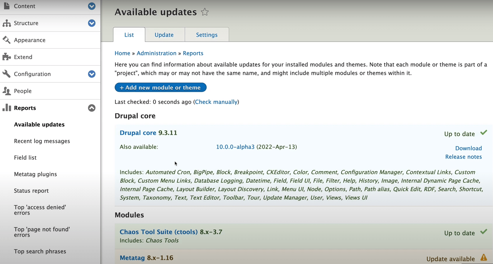 Automatic Updates in Drupal.