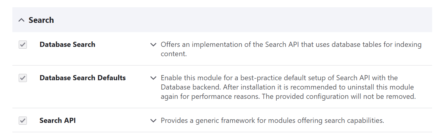 Drupal’s Search API module and its submodules