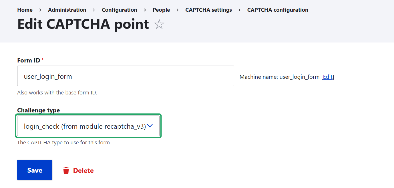 Enabling Google’s v3 spam protection in Drupal forms