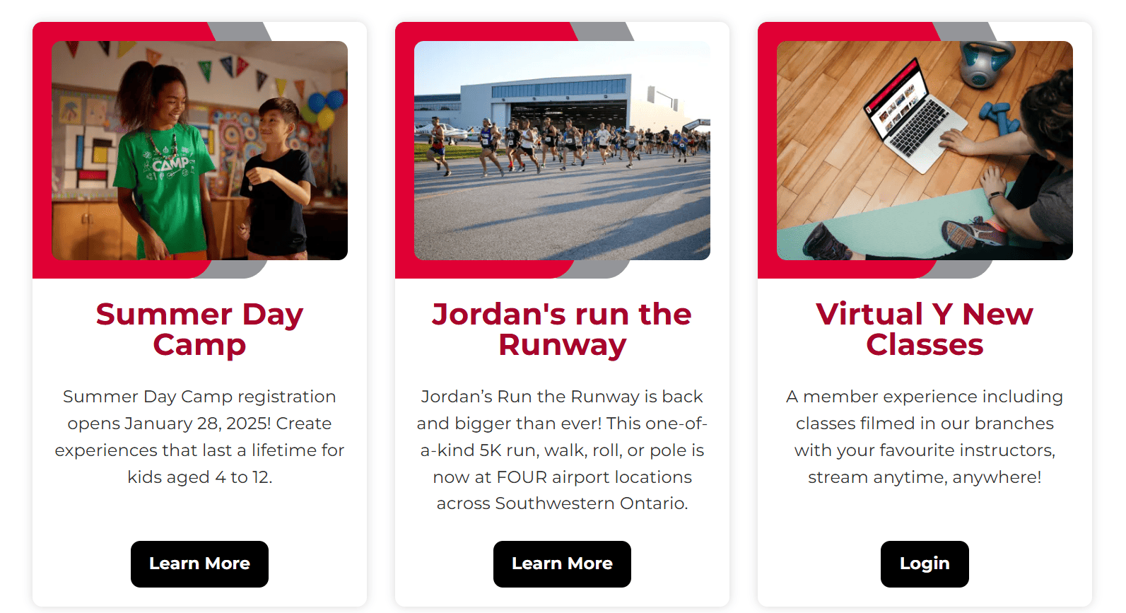 Events on our customer’s website: YMCA of Southwestern Ontario