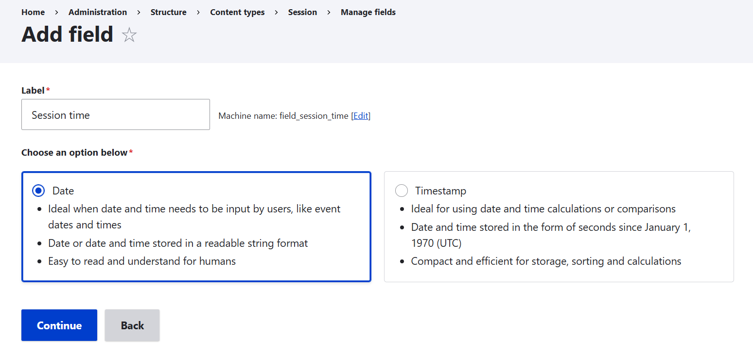 An example of adding a field to a Drupal content type