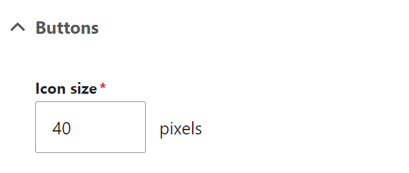 Configuring icon size.