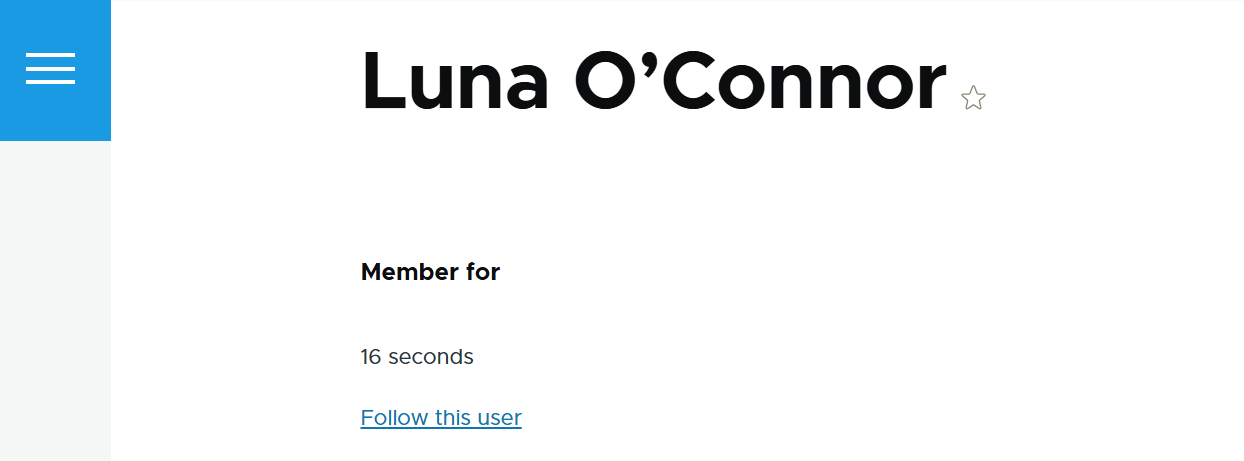 The link to follow a Drupal website’s user