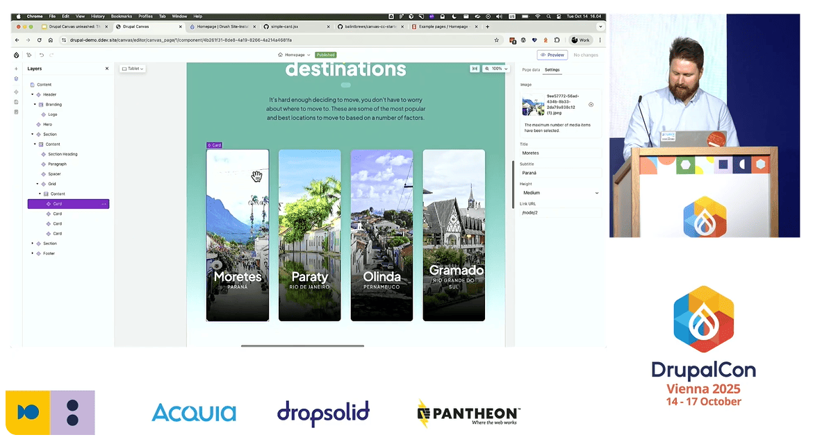 The new concepts of “props” and “slots” in Drupal Canvas