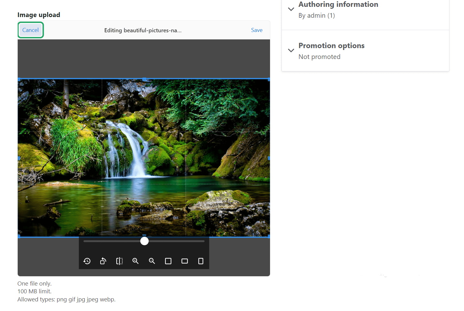 Opening an image in Uppy’s Image Editor in Drupal