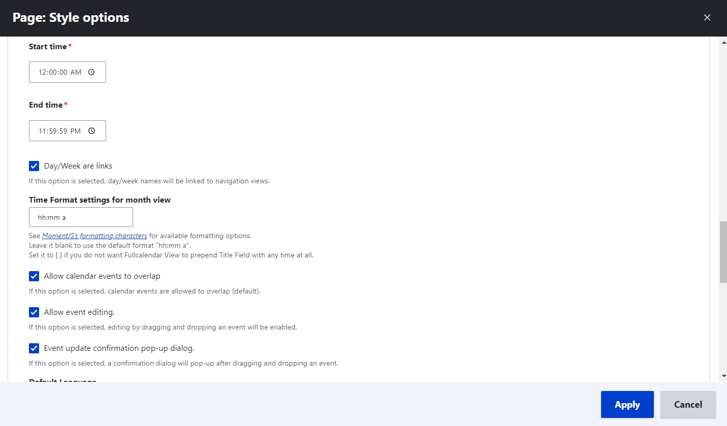 Part 3 of display options for the the “Full Calendar Display” format.