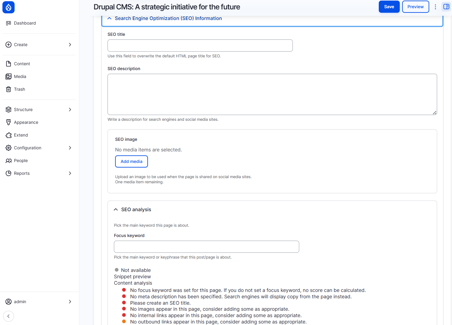 Real-time SEO analysis