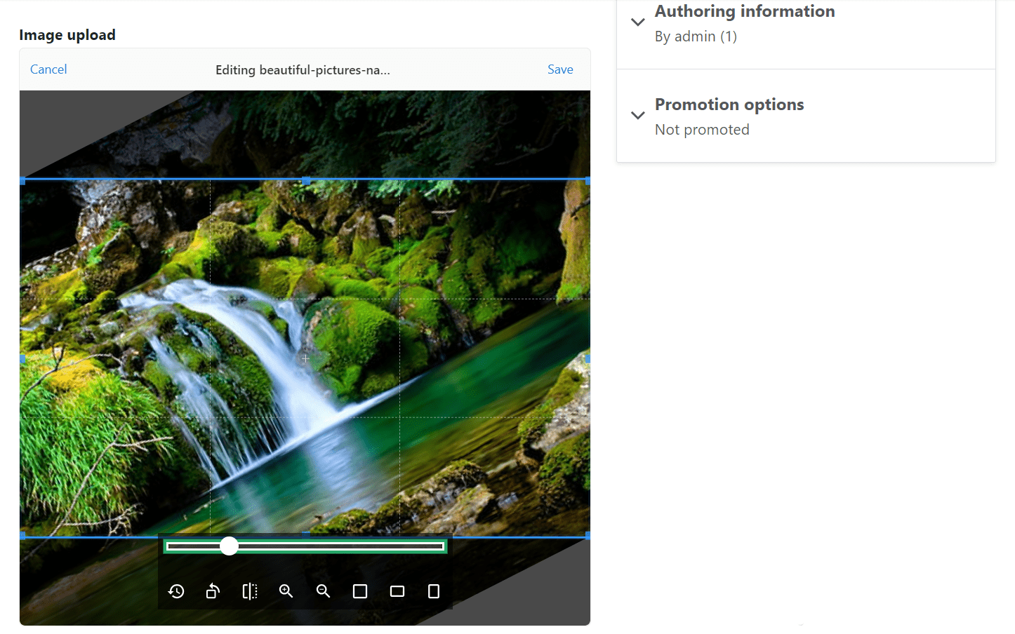 Rotating an image at a custom angle in Uppy’s Image Editor in Drupal