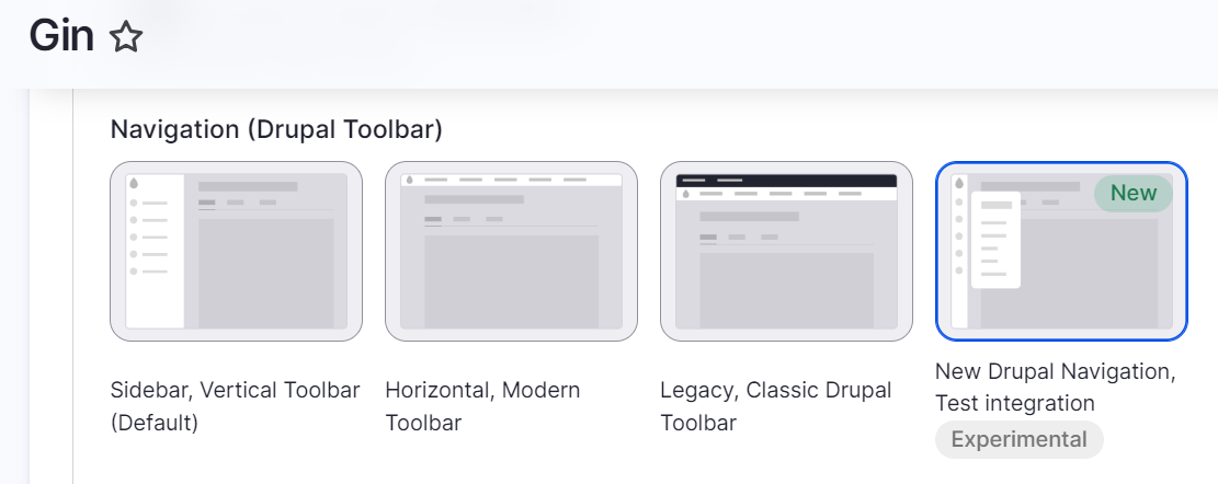 Selecting the navigation type in Gin