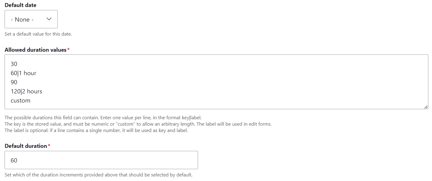 The settings for the “Smart Date range” field.