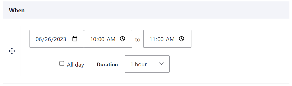 The Smart Date module auto-populates the end date of an event