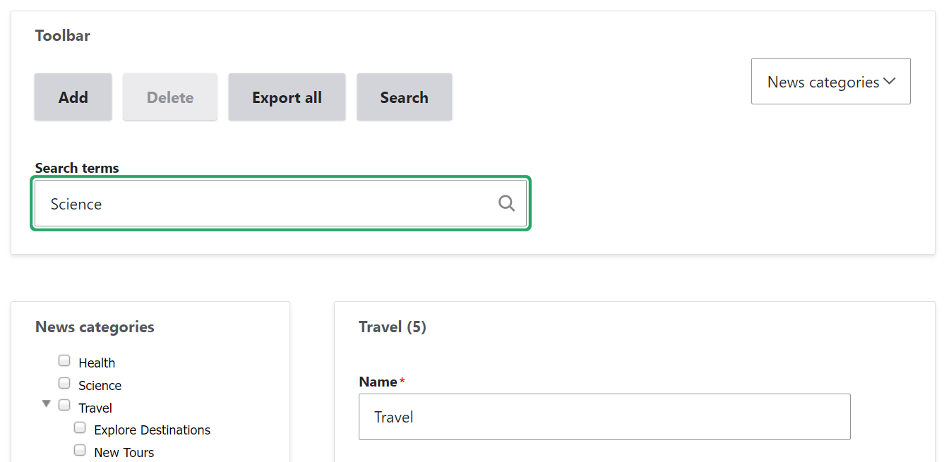 The Taxonomy Manager module in Drupal.