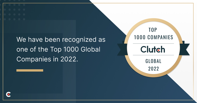 Clutch Global Top 1000 2022 Award
