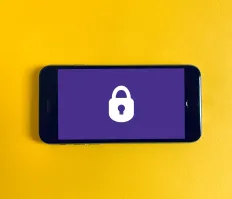 mobile phone with lock icon