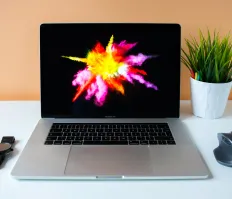 A laptop on the table