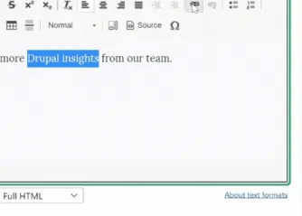 A GIF on managing links in CKEditor 4.