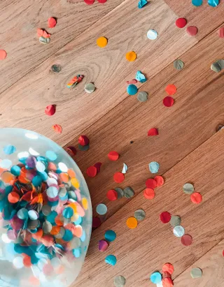 Balloon and Confetti