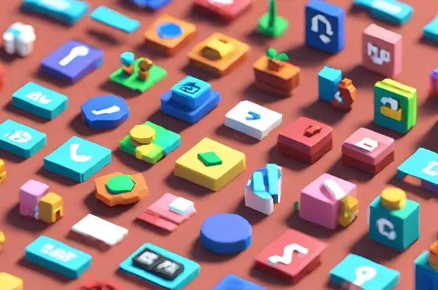 Colourful 3D icons