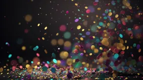 Flying confetti