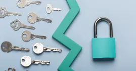 Border in between keys and lock