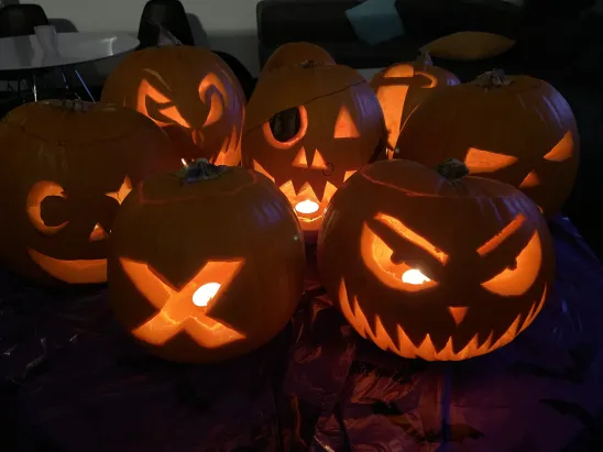 carved pumpkins