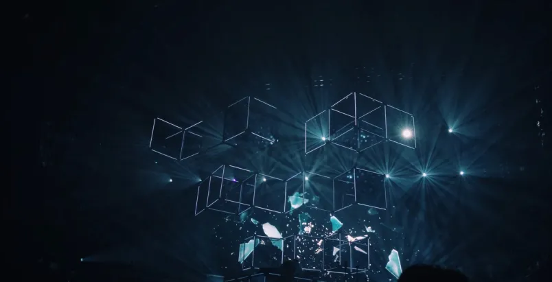 abstract data with lights