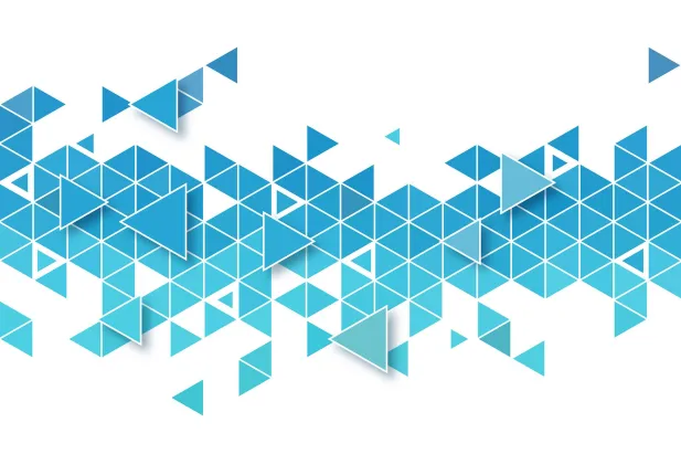 Geometric blue pattern