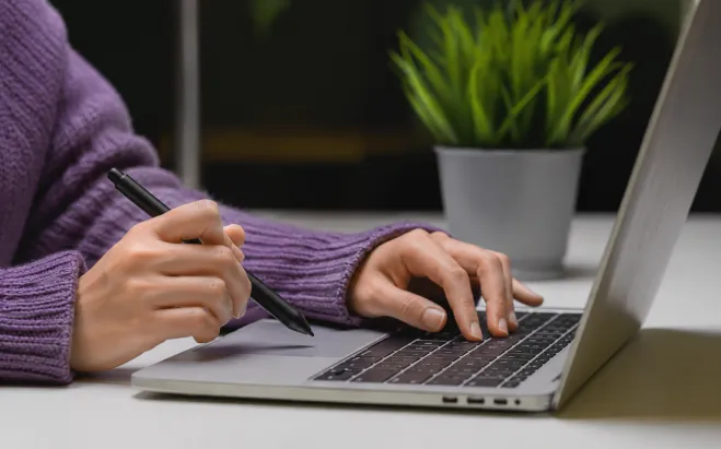 Women working at laptop