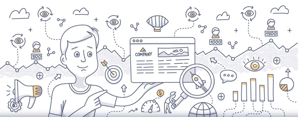 A black and white drawing