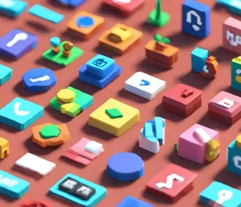 Colourful 3D icons