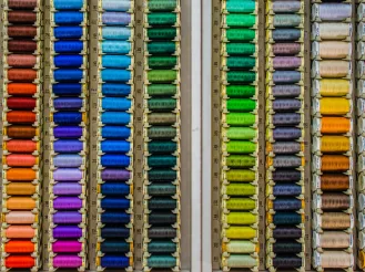 Assorted coloured threads