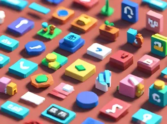 Colourful 3D icons