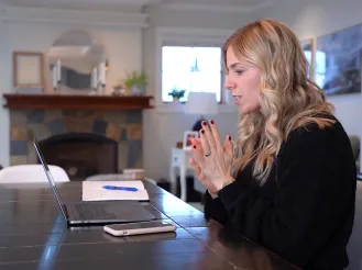 Kylie video meeting