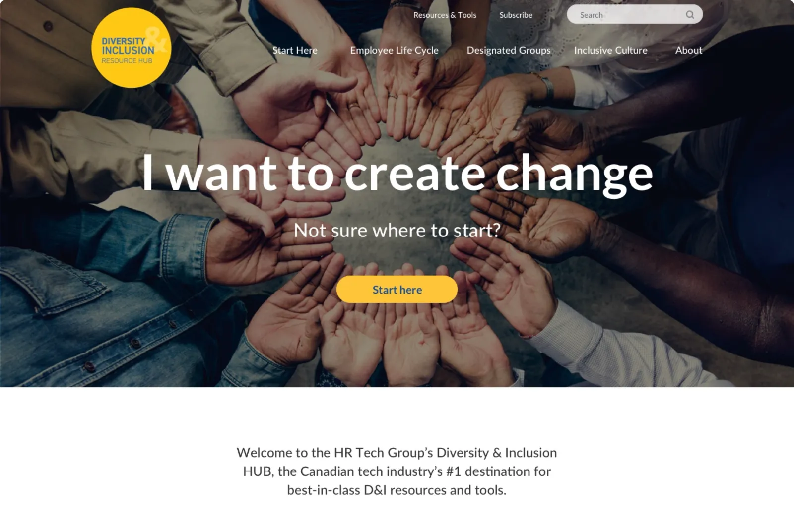 <span>HR Tech Group - Diversity & Inclusion Hub</span>
 Case Study Image