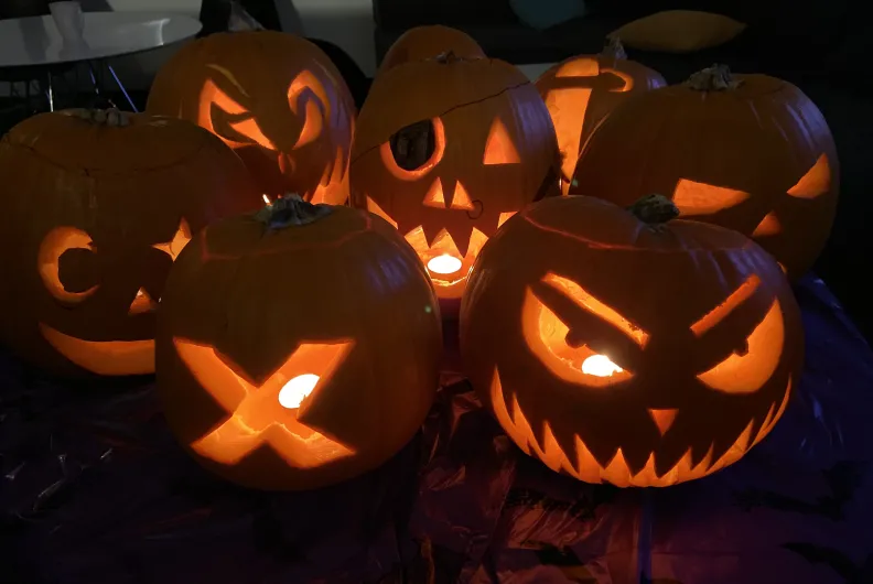 carved pumpkins