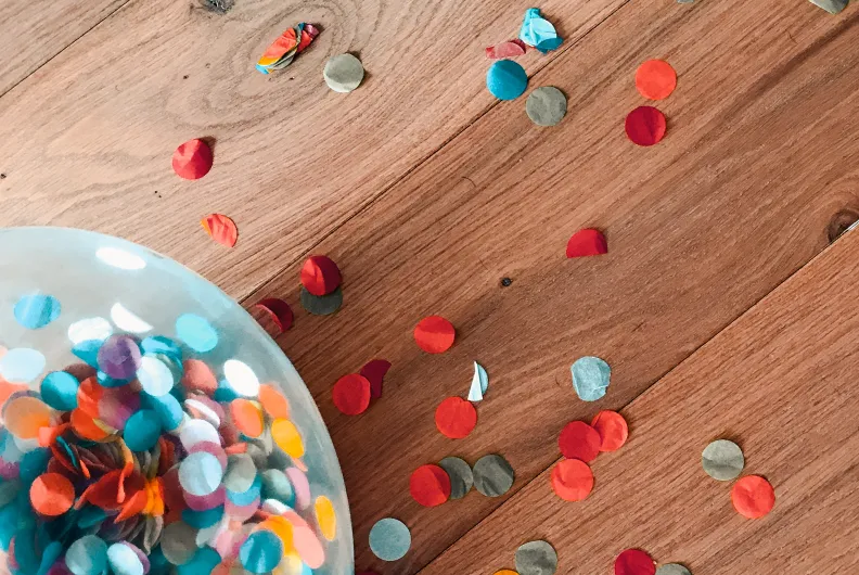 Balloon and Confetti